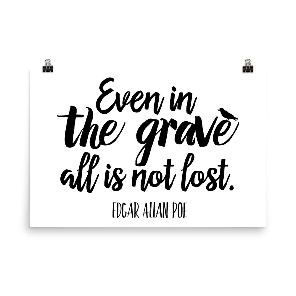 Even in the Grave White Poster - 24 x 36