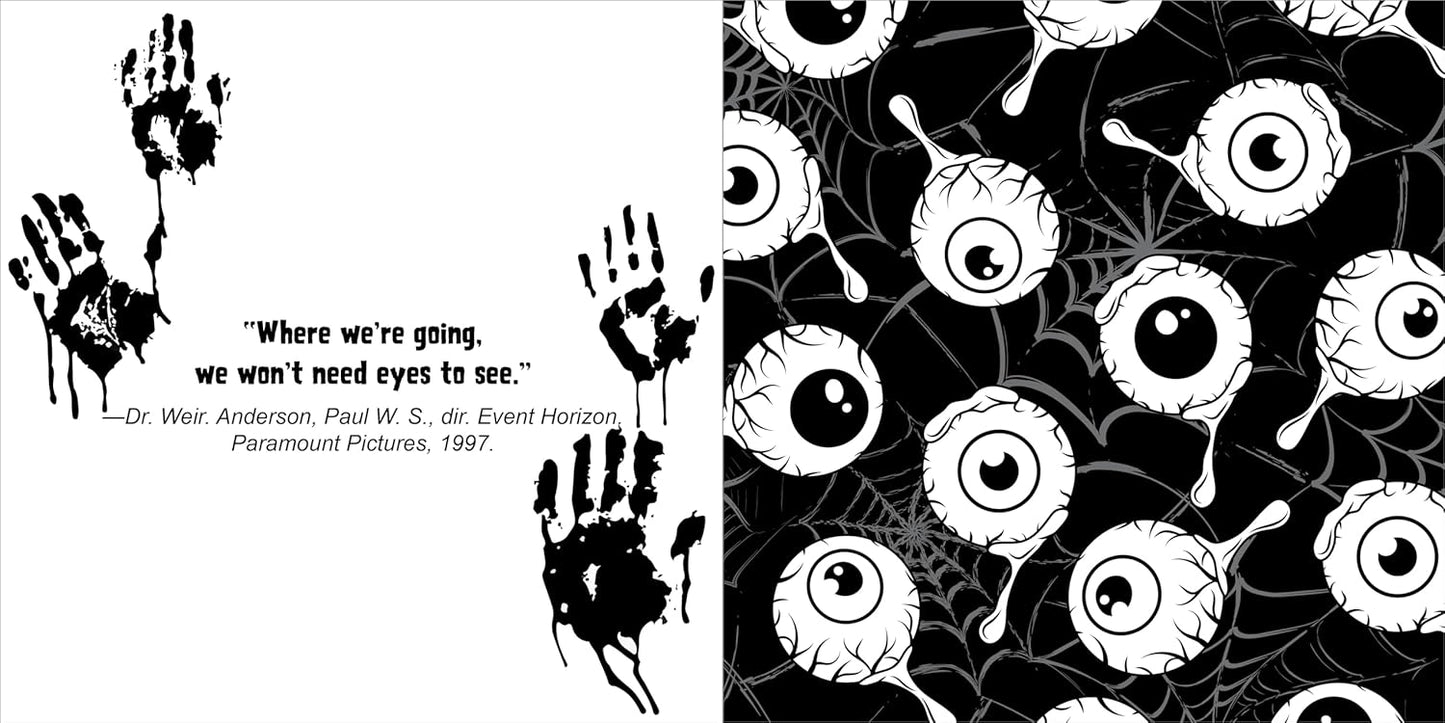 Horror Coloring - A Book with Chilling Quotes & Macabre Art