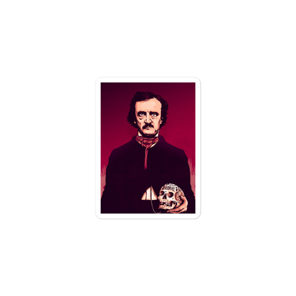 Edgar Allan Poe Illustration Vinyl Sticker