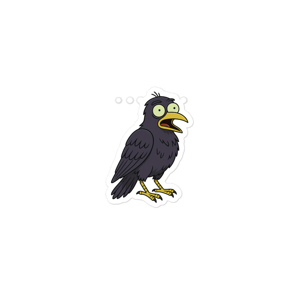 Surprised Raven Vinyl Sticker
