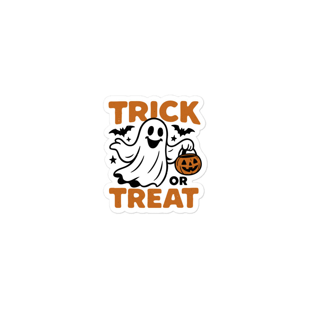 Retro Trick or Treat Sticker