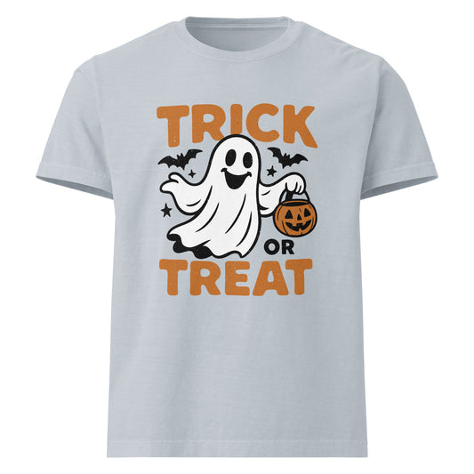Light denim Trick or Treat Unisex Oversized T-Shirt