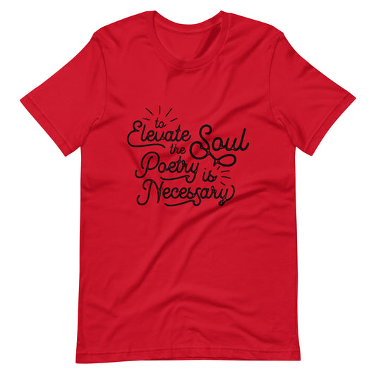 To Elevate the Soul Edgar Allan Poe Quote - Men's t-shirt - Red Front