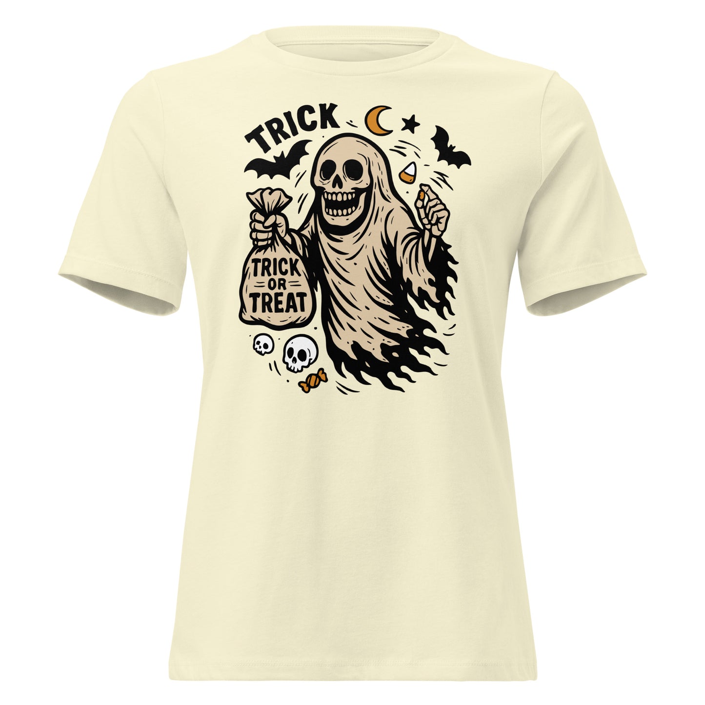 Vintage White Ghost Unisex Oversized T-Shirt