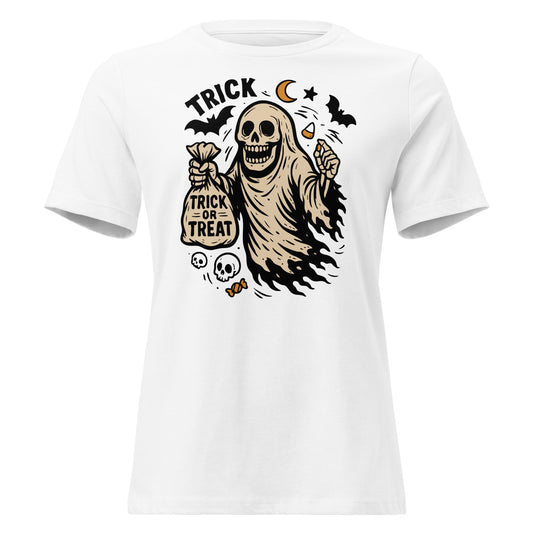 white Ghost Women's Relaxed T-Shirt