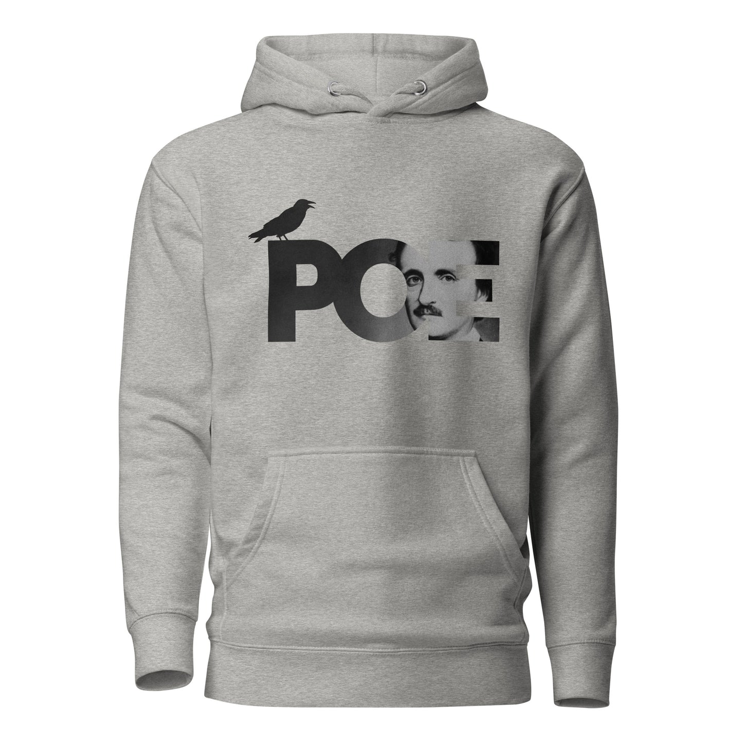 Women's Edgar Allan Poe Unisex Premium Hoodie - Carbon Grey Front