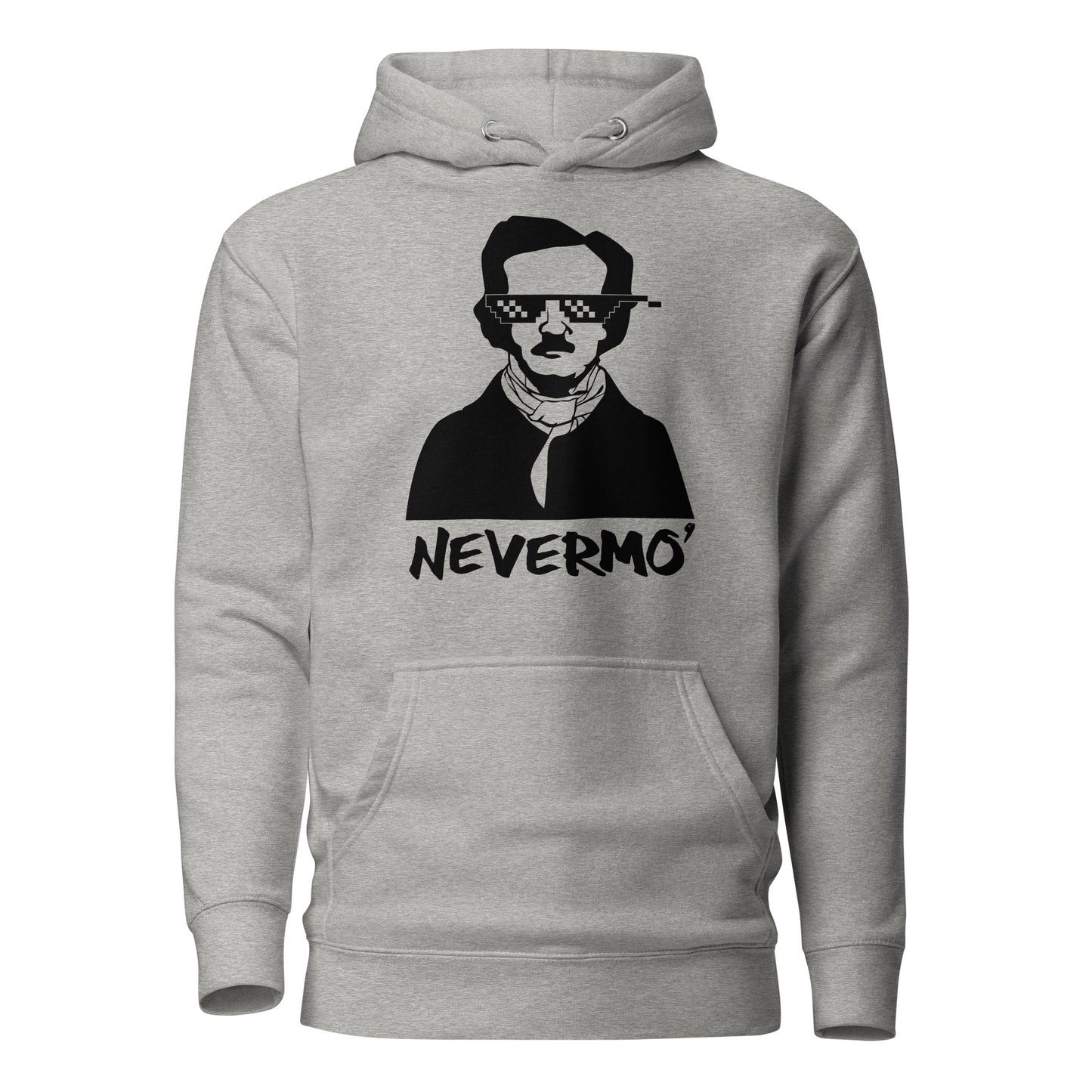 Women's Edgar Allan Poe "Nevermo" Unisex Premium Hoodie - Carbon Grey Front