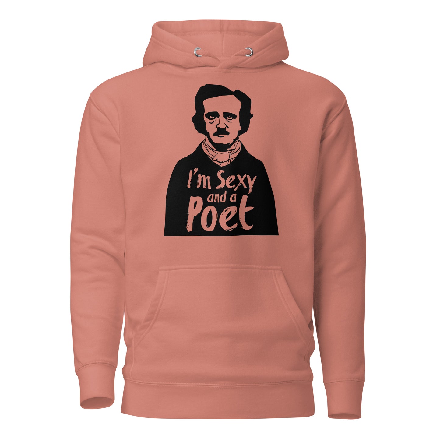 Women's Edgar Allan Poe Unisex Premium Hoodie - Dusty Rose Front