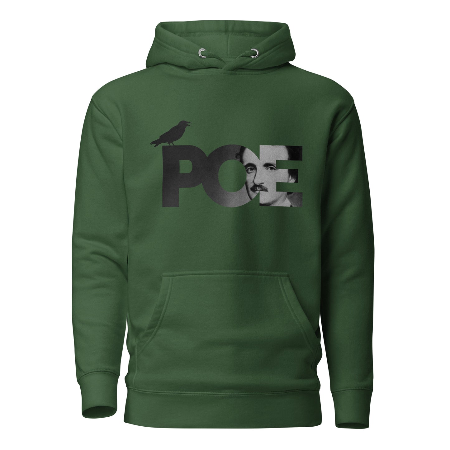 Women's Edgar Allan Poe Unisex Premium Hoodie - Forest Green Front