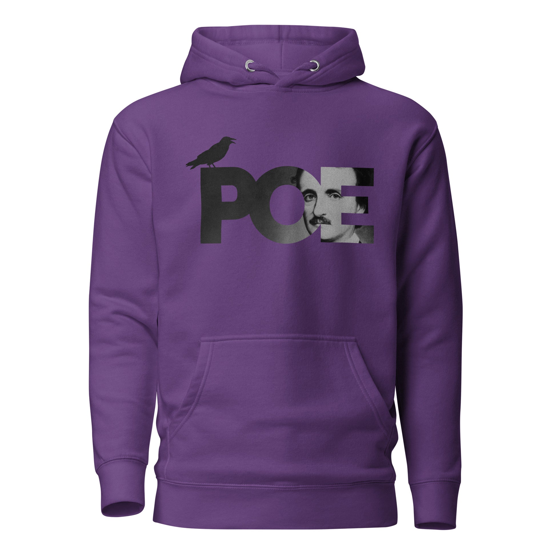 Men's Edgar Allan Poe Hoodie - Purple Front