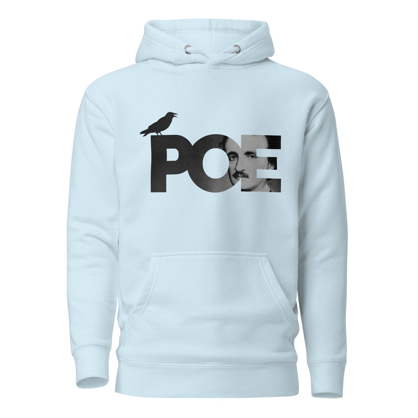 Women's Edgar Allan Poe Unisex Premium Hoodie - Sky Blue Front