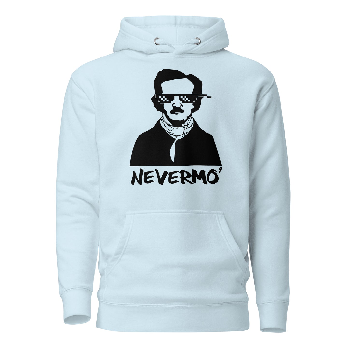 Women's Edgar Allan Poe "Nevermo" Unisex Premium Hoodie - Sky Blue Front