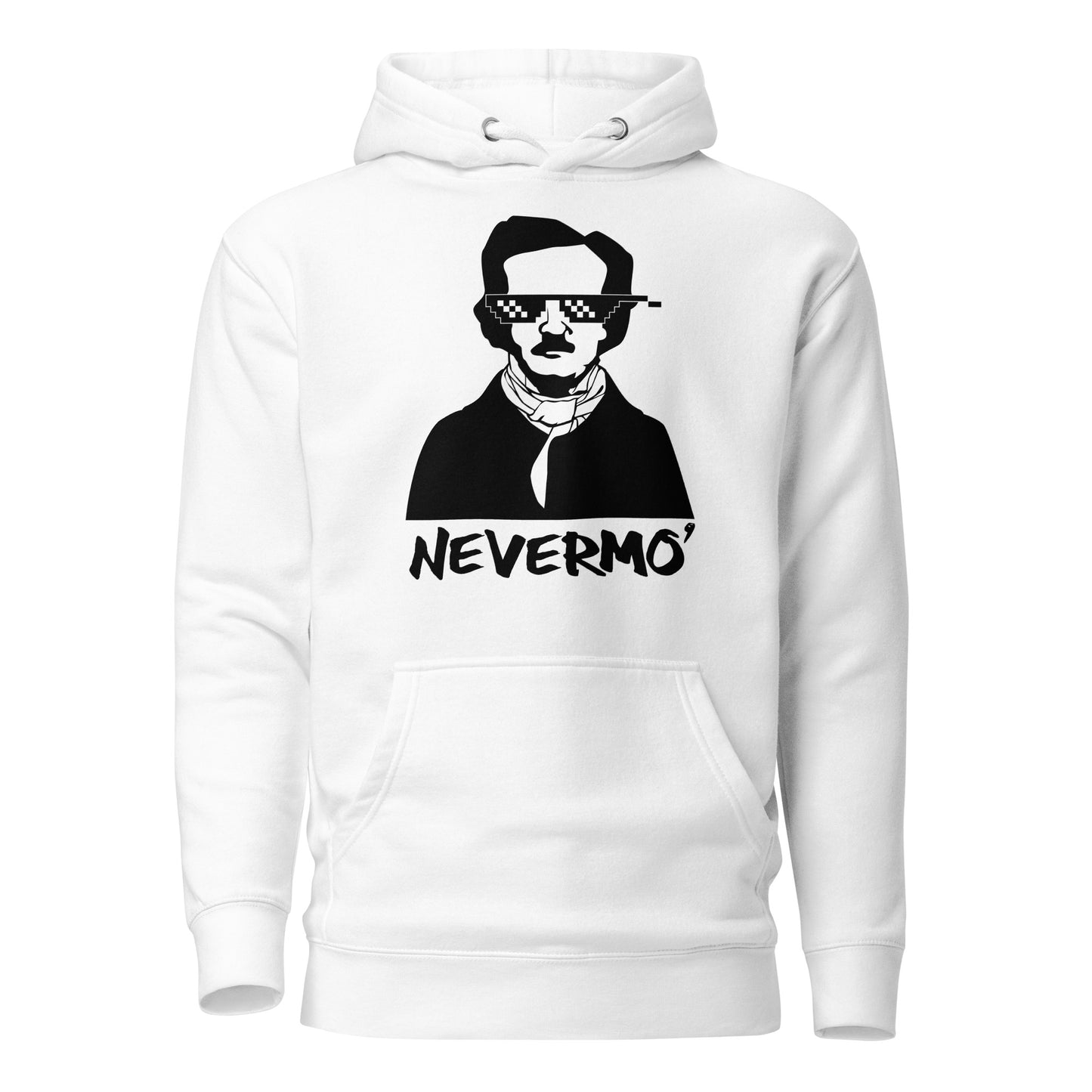 Women's Edgar Allan Poe "Nevermo" Unisex Premium Hoodie - White Front