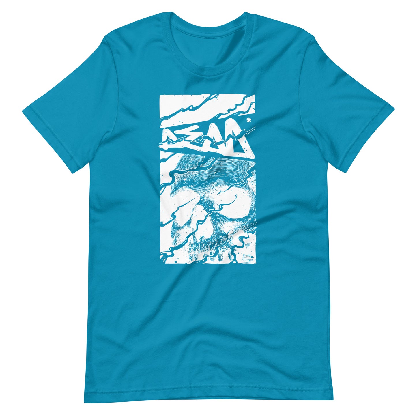 Skull Dead White - Men's t-shirt - Aqua Front