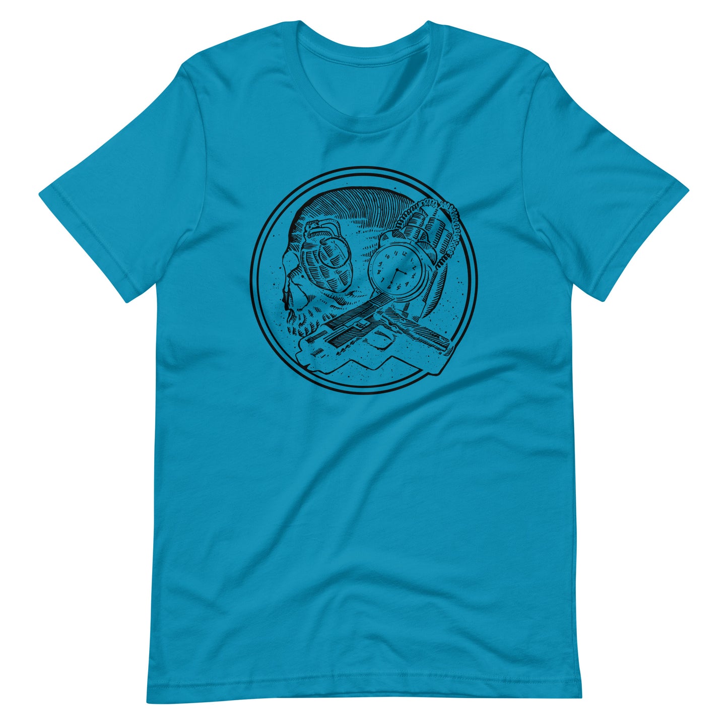 Boom as Hell Black - Men's t-shirt - Aqua Front