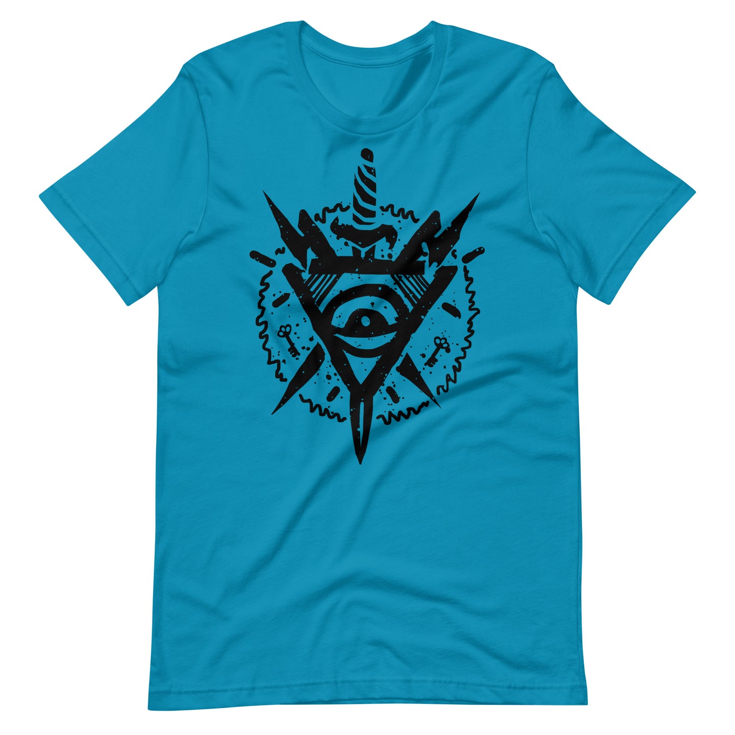 Triangle Eye Black - Men's t-shirt - Aqua Front