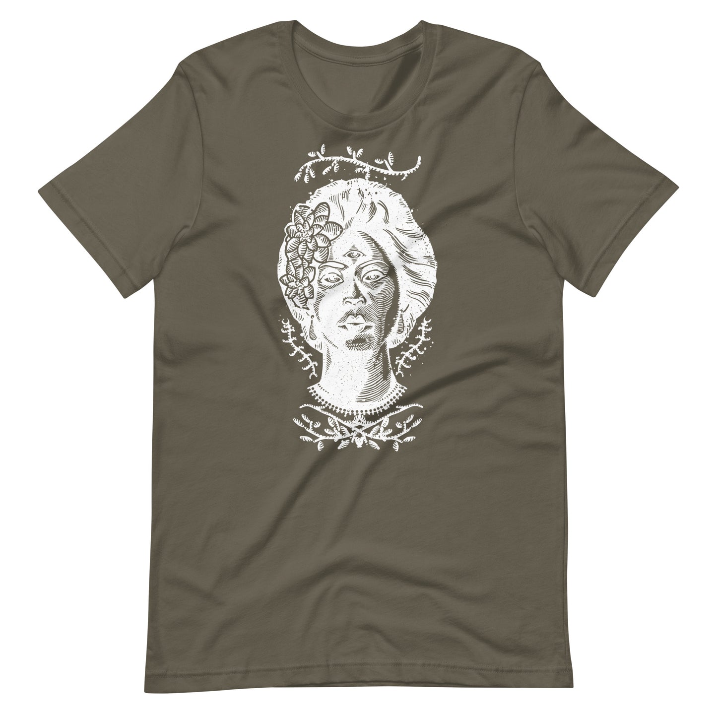 Girl Eyes White - Men's t-shirt - Army Front