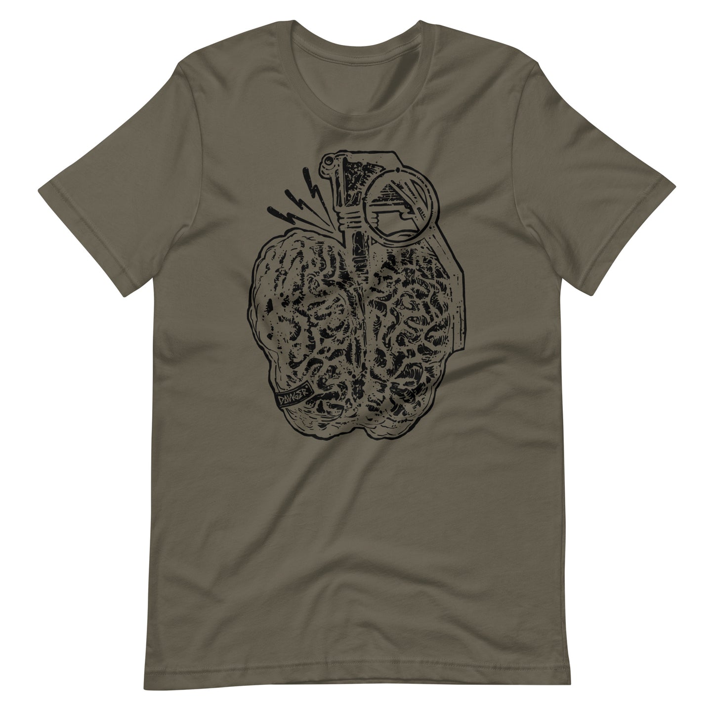 Brain Boom Black - Men's t-shirt - Army Front