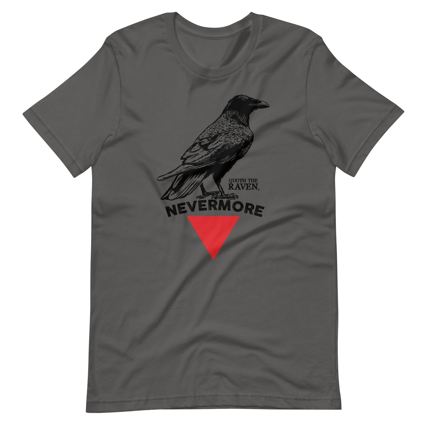 The Raven Nevermore Triangle - Men's t-shirt - Asphalt Front
