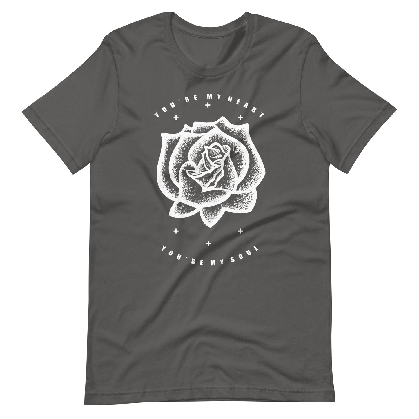 You're My Heart You're My Soul Rose - Men's t-shirt - Asphalt Front