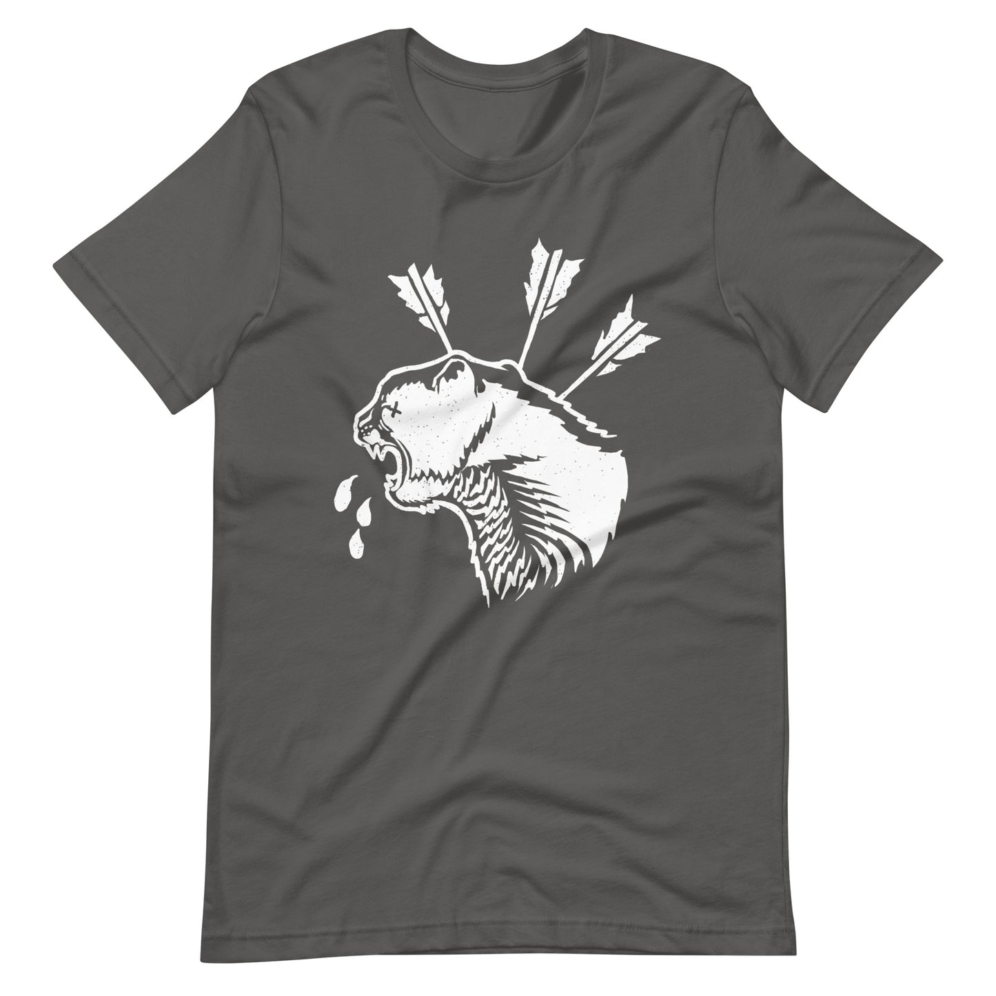 Cat Dead White - Men's t-shirt - Asphalt Front