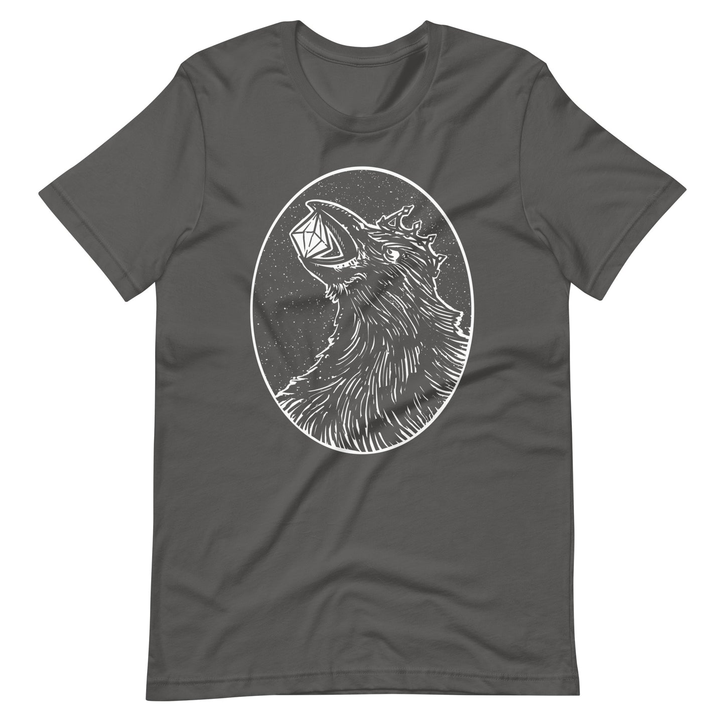 Crow Diamond White - Unisex t-shirt - Asphalt Front