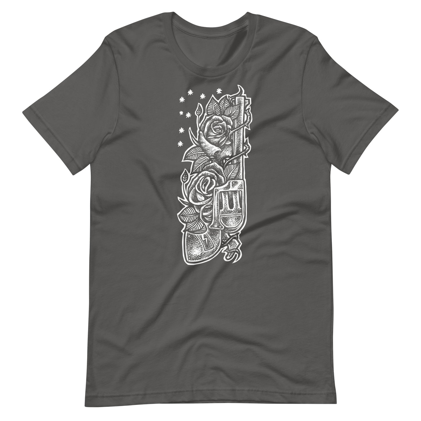 Gun White - Men's t-shirt - Asphalt Front
