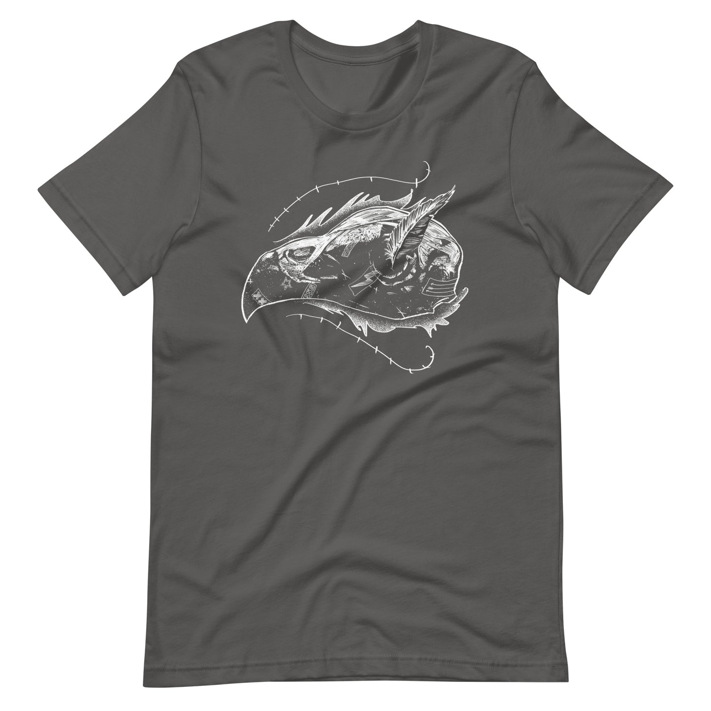 Skull Bird White - Men's t-shirt - Asphalt Front