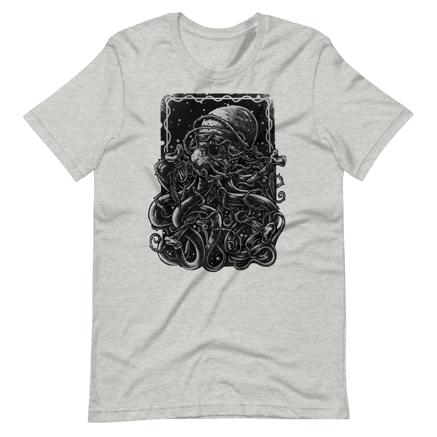 Spiny Octopus Black - Men's t-shirt - Athletic Heather Front