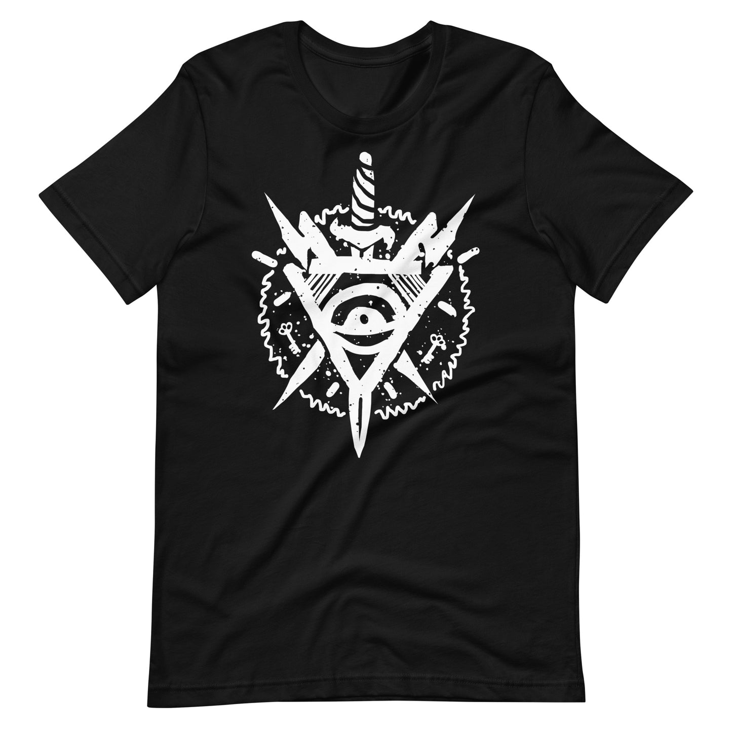 Triangle Eye White - Men's t-shirt - Black Front