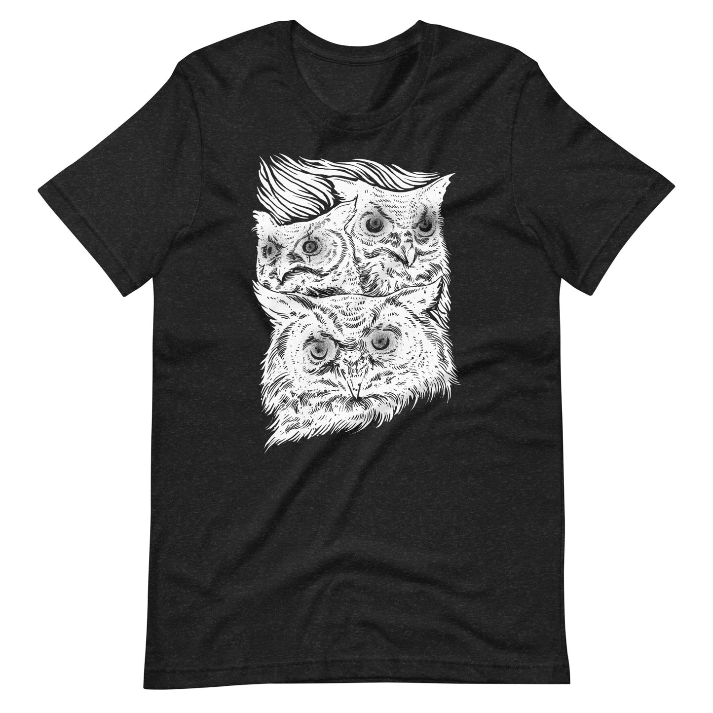Night Eyes White - Men's t-shirt - Black Heather Front
