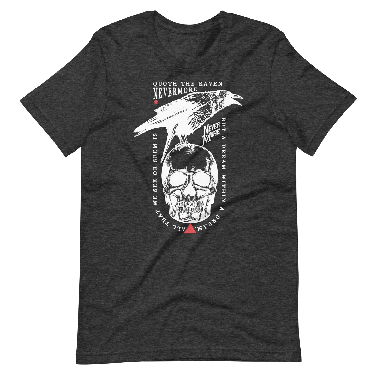 Quoth the Raven - Men's t-shirt - Dark Grey Heather Front