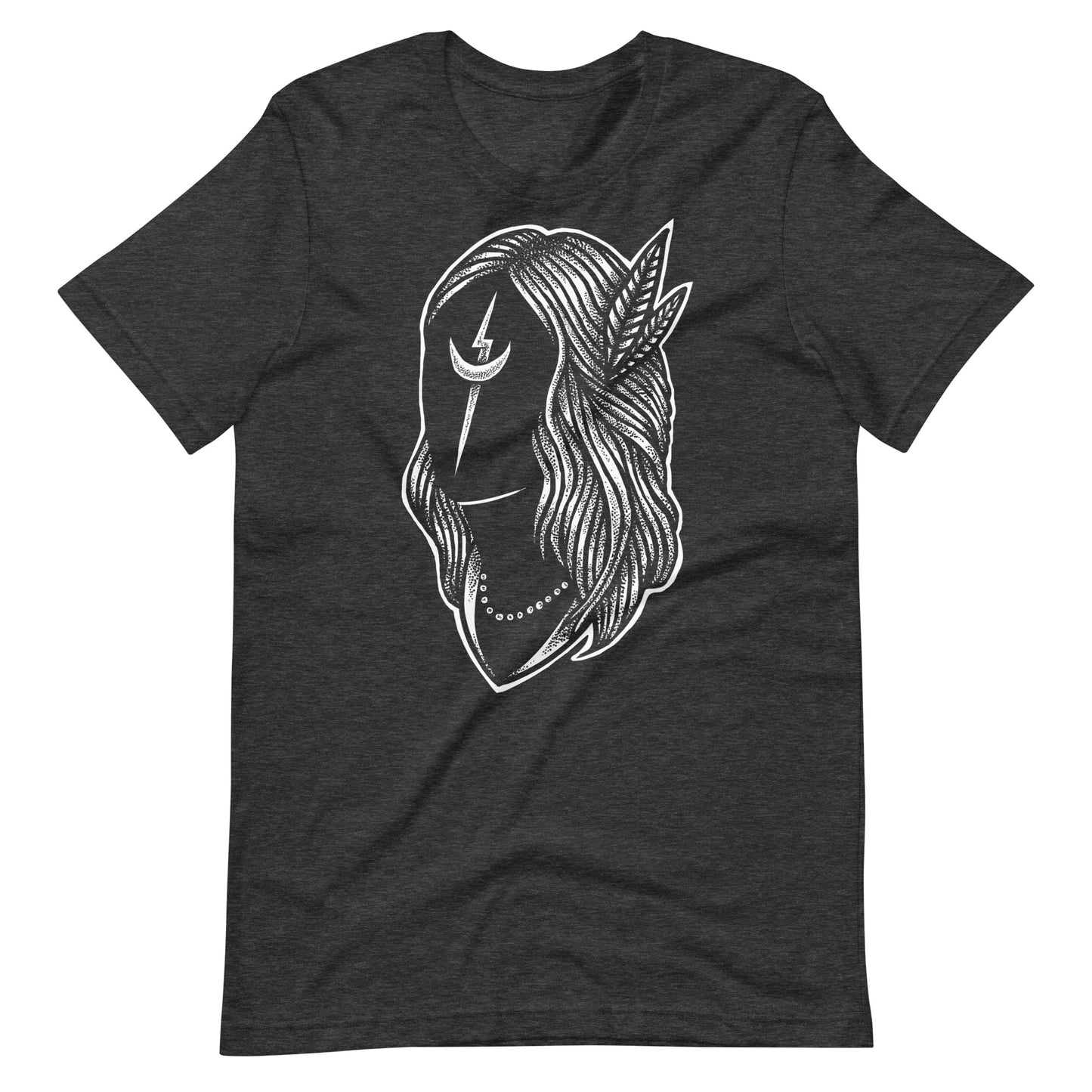 Black Night White - Men's t-shirt - Dark Grey Heather Front
