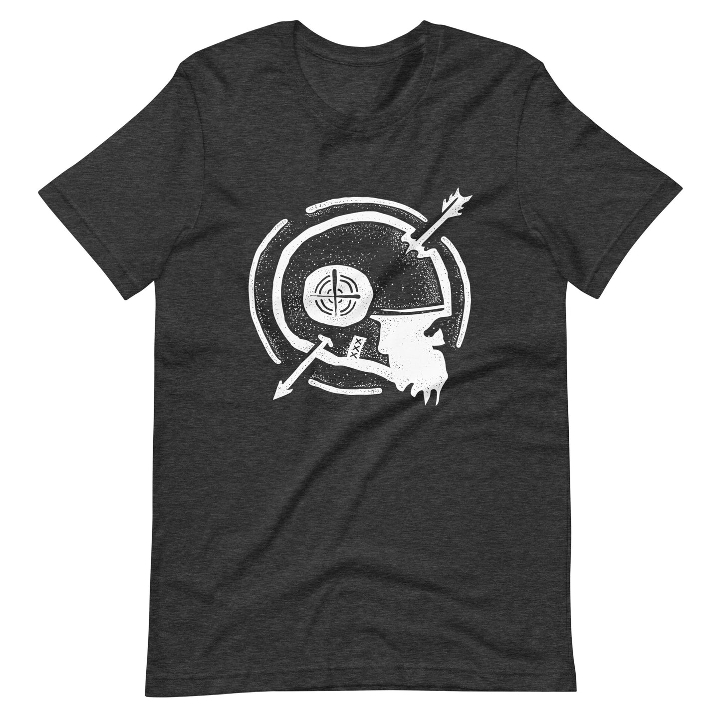 Dead Arrow White - Men's t-shirt - Dark Grey Heather Front
