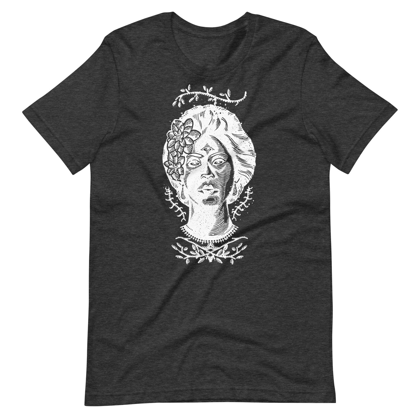 Girl Eyes White - Men's t-shirt - Dark Grey Heather Front