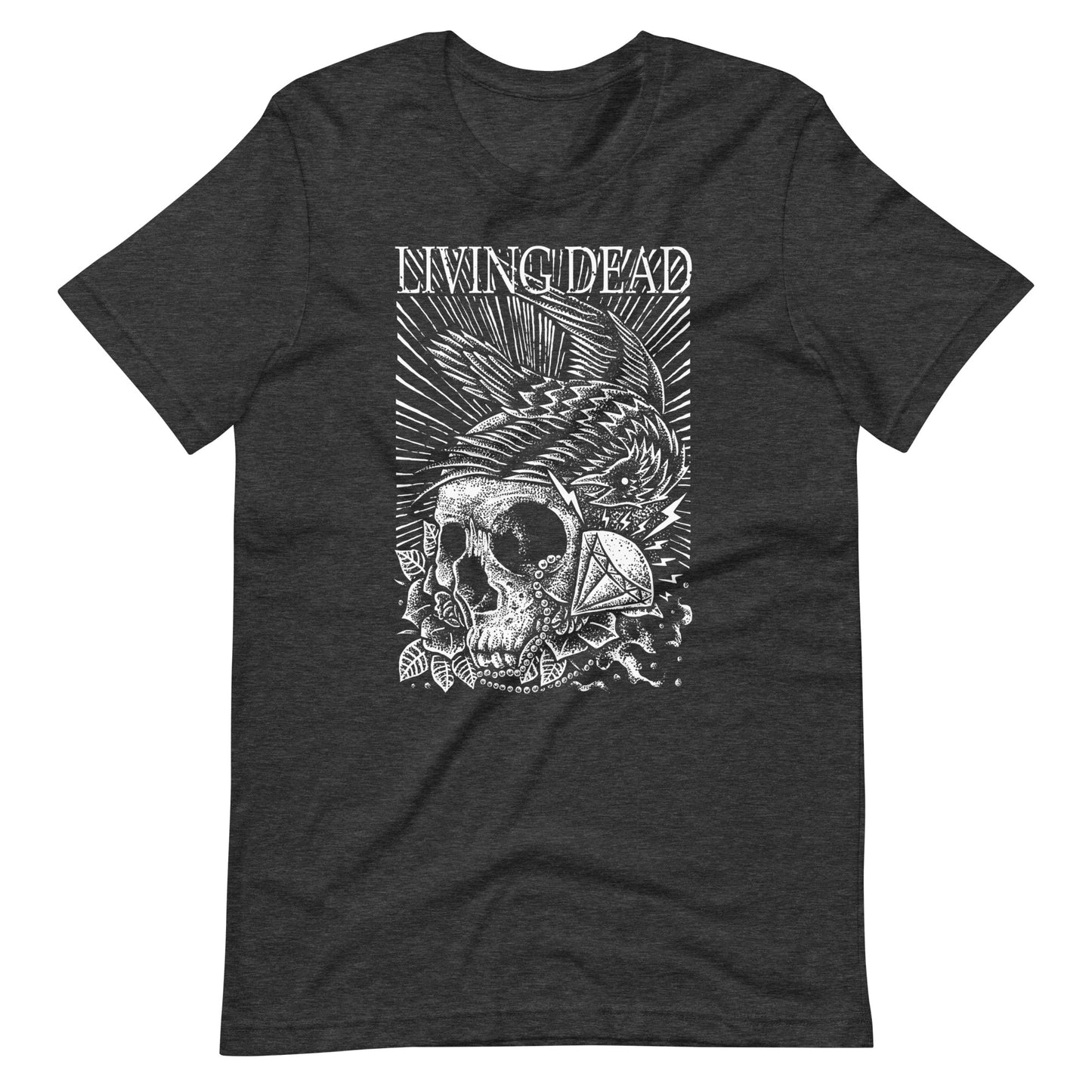 Living Dead Diamond White - Men's t-shirt - Dark Grey Heather Front