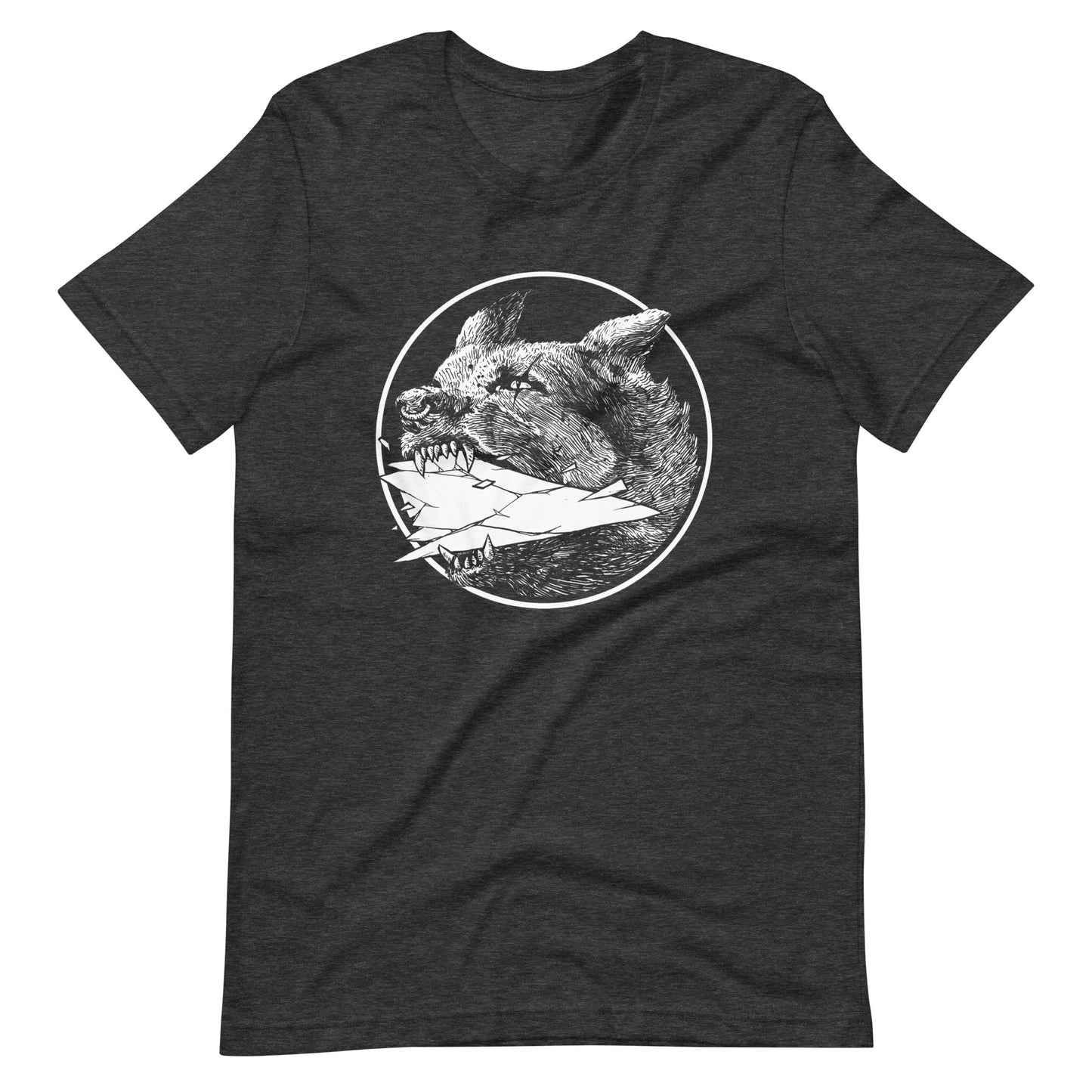 Shard White - Men's t-shirt - Dark Grey Heather Front