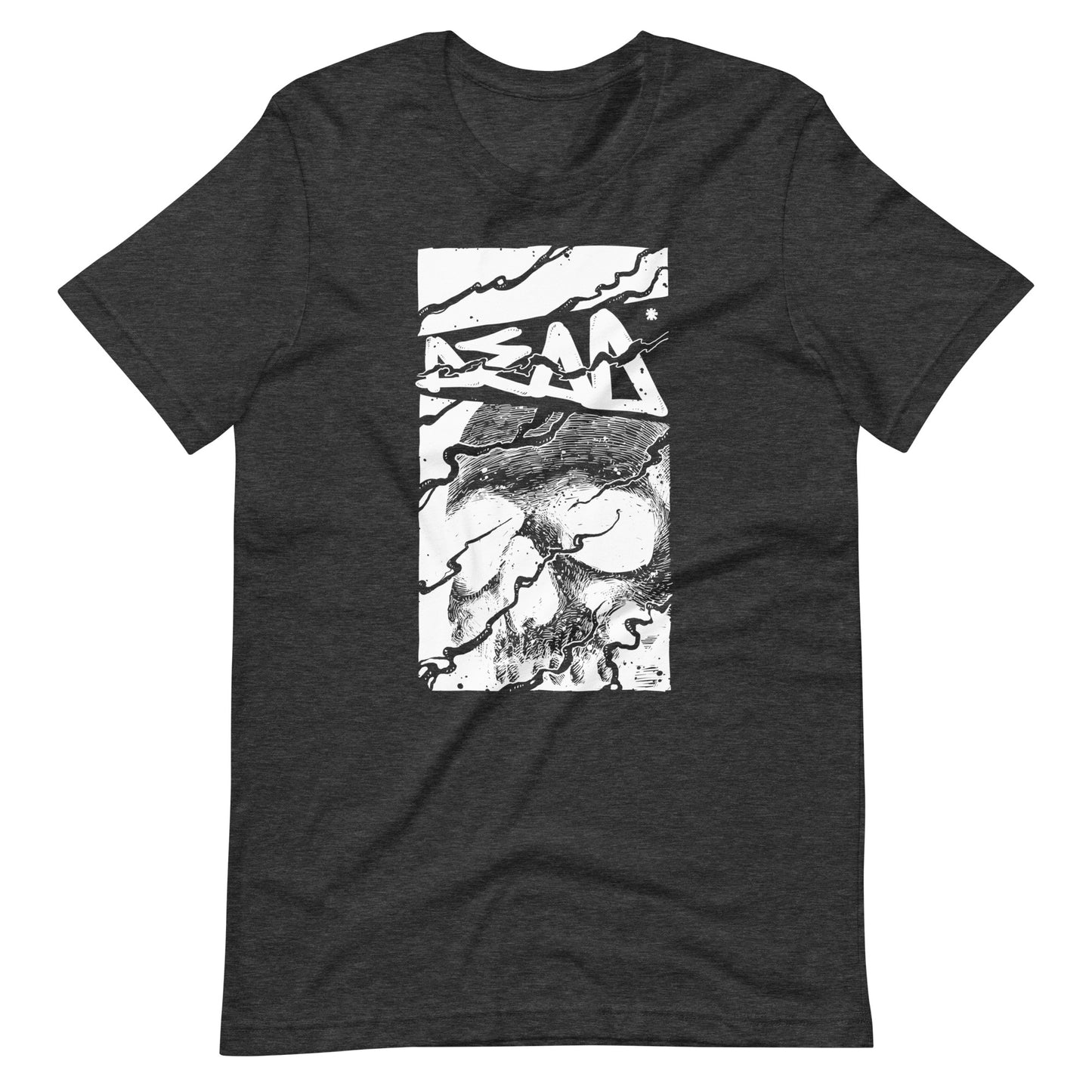 Skull Dead White - Men's t-shirt - Dark Grey Heather Front