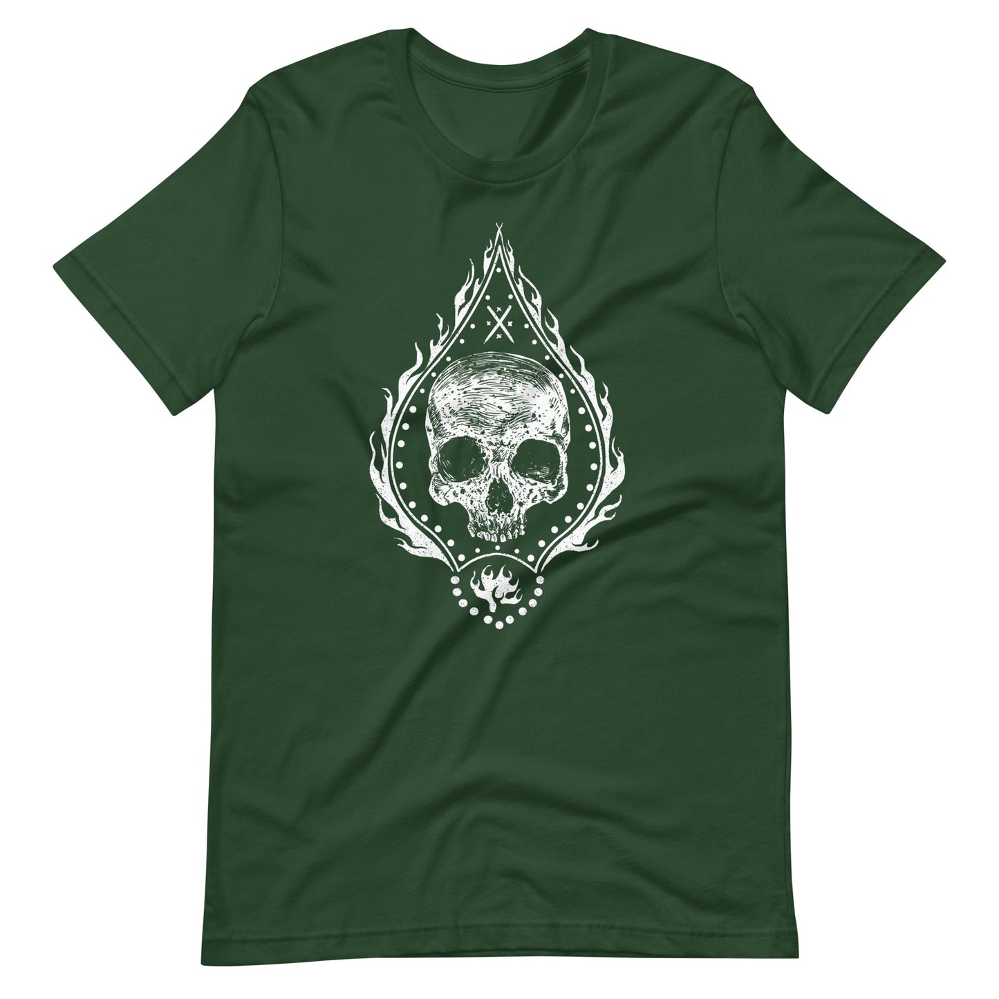 Fire Skull White - Men's t-shirt - Forest Front