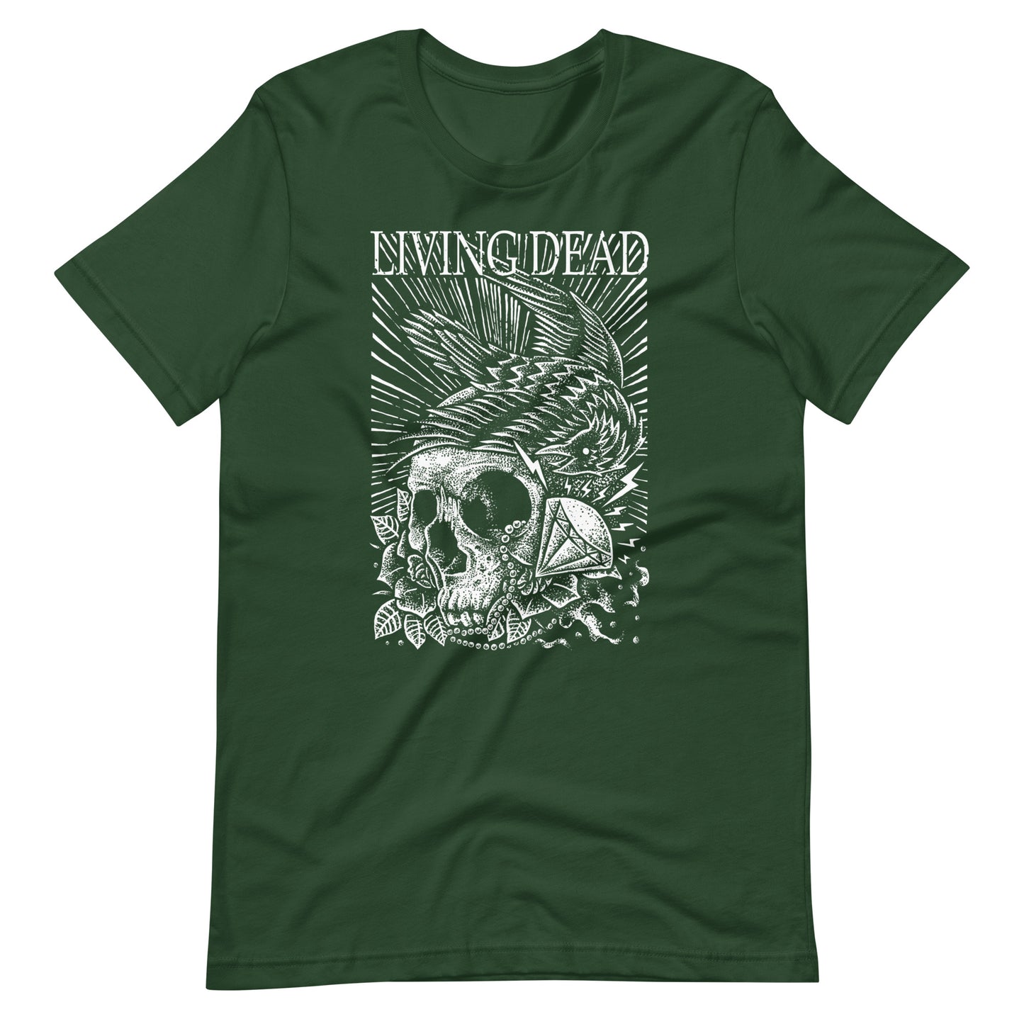 Living Dead Diamond White - Men's t-shirt - Forest Front