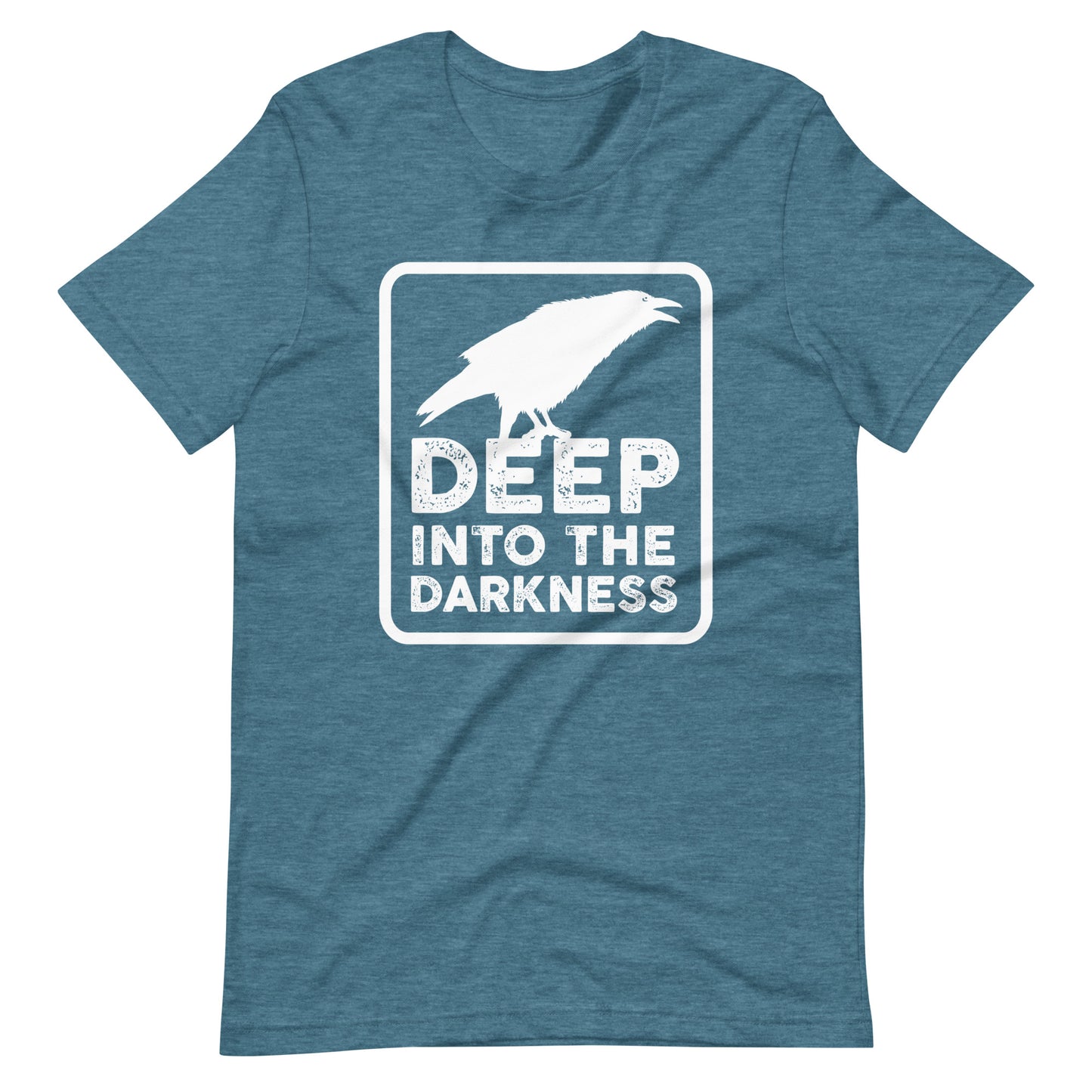Raven Deep Into the Darkness - Men's t-shirt - Heather Deep Teal Front