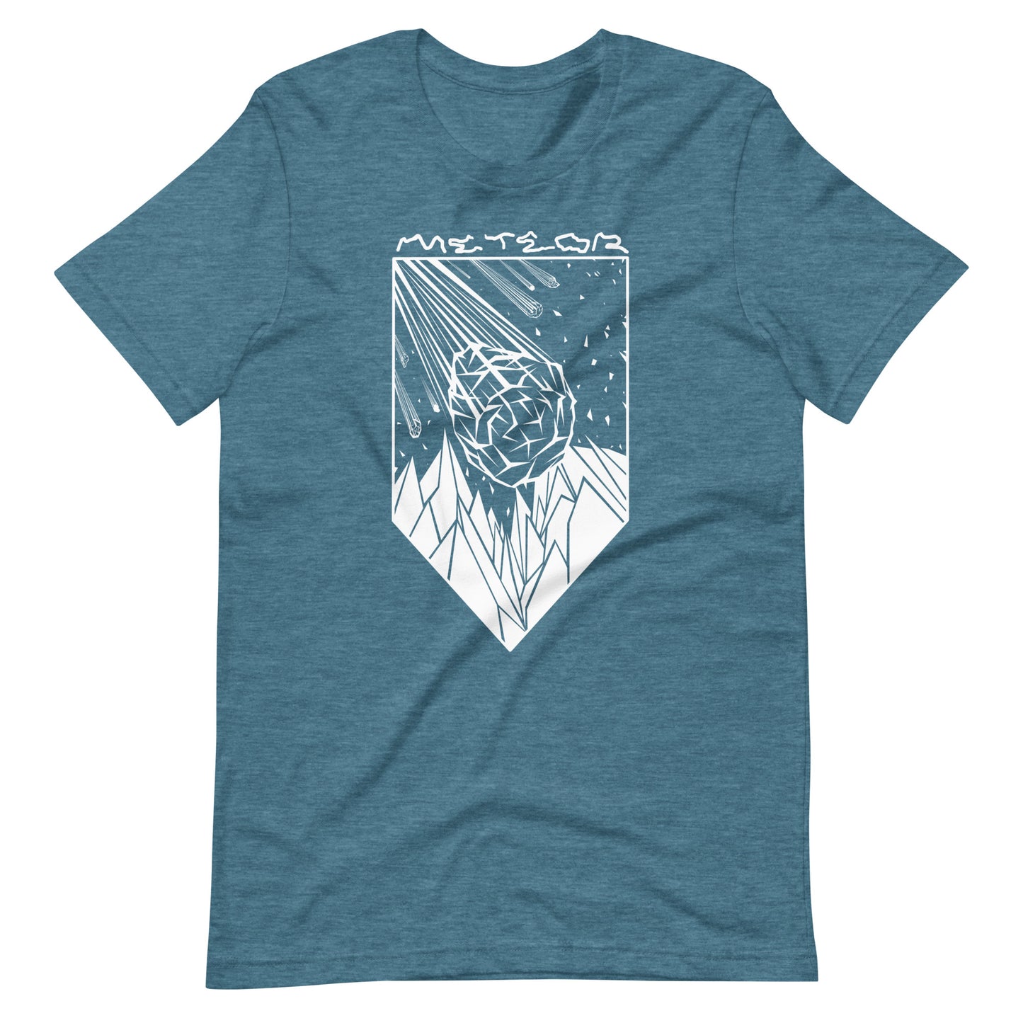 Meteor - Men's t-shirt - Heather Deep Teal Front