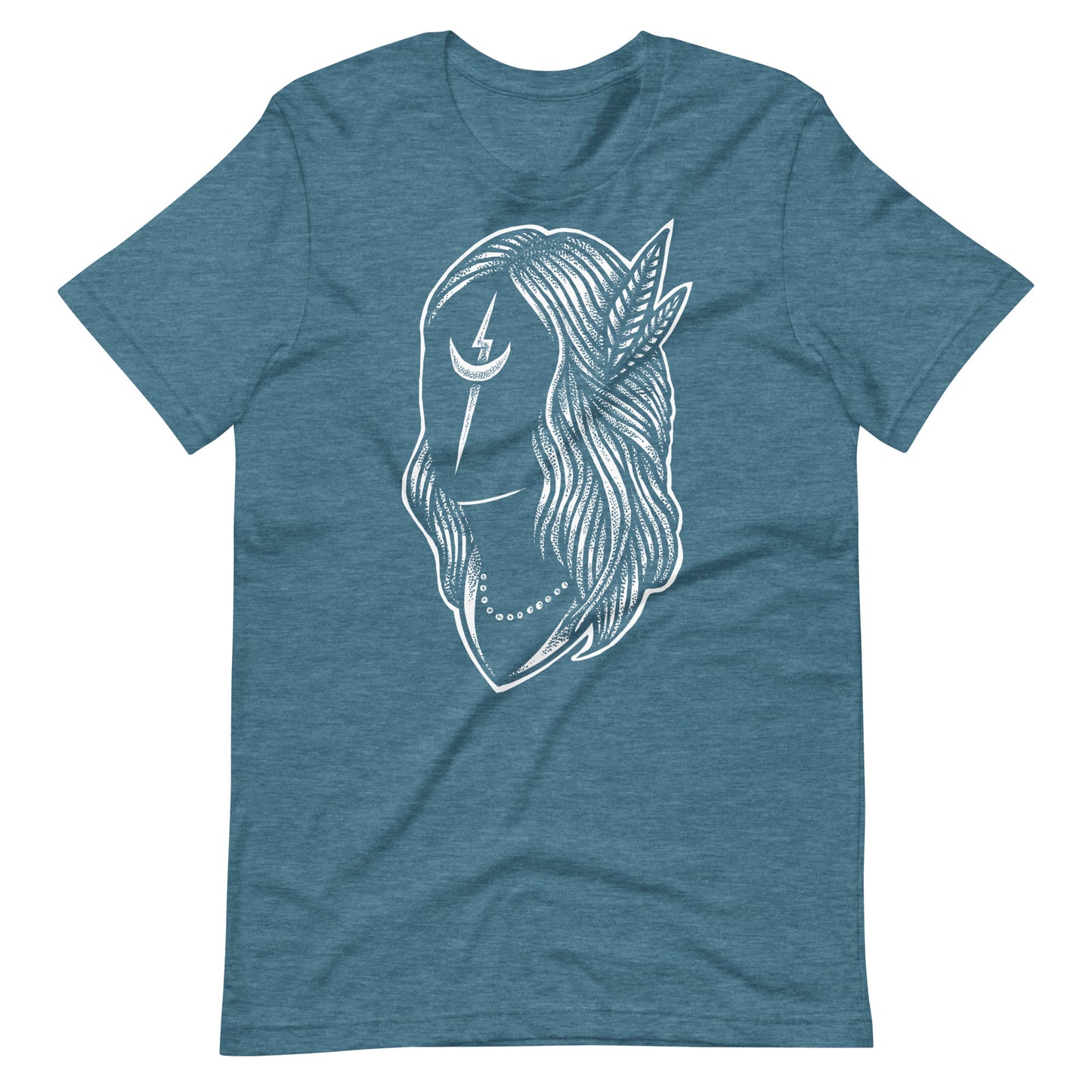Black Night White - Men's t-shirt - Heather Deep Teal Front
