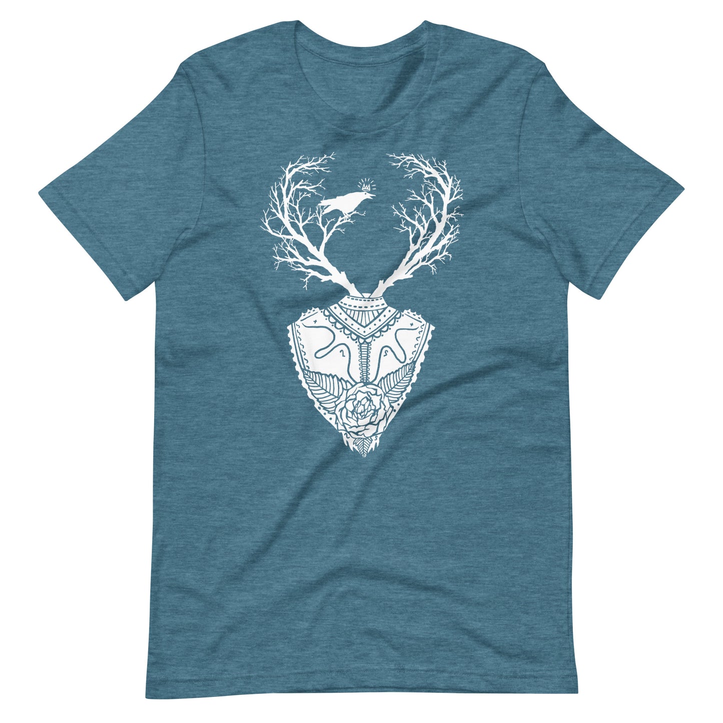 Life Trees White - Men's t-shirt - Heather Deep Teal Front