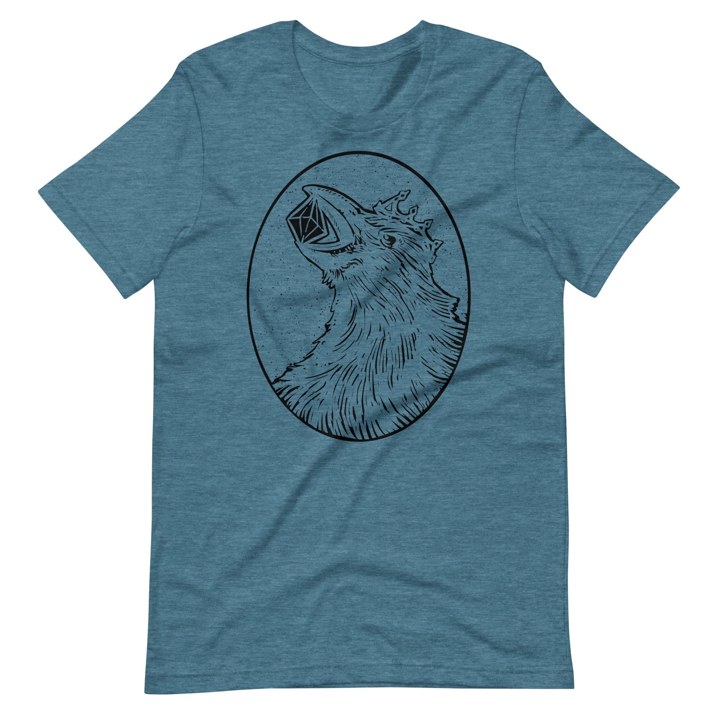 Crow Diamond Black - Men's t-shirt - Heather Deep Teal Front