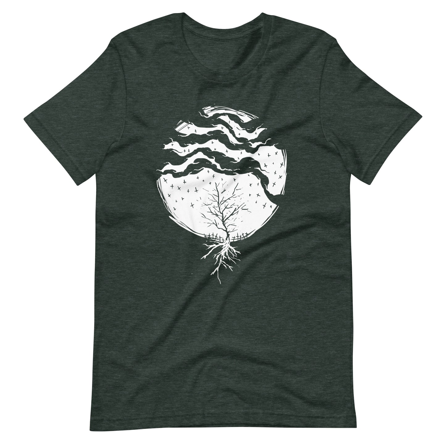 Dead Rain White - Men's t-shirt - Heather Forest Front