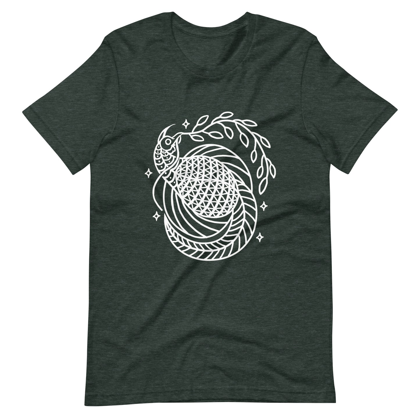 Bird of Peace - Men's t-shirt - Heather Forest Front