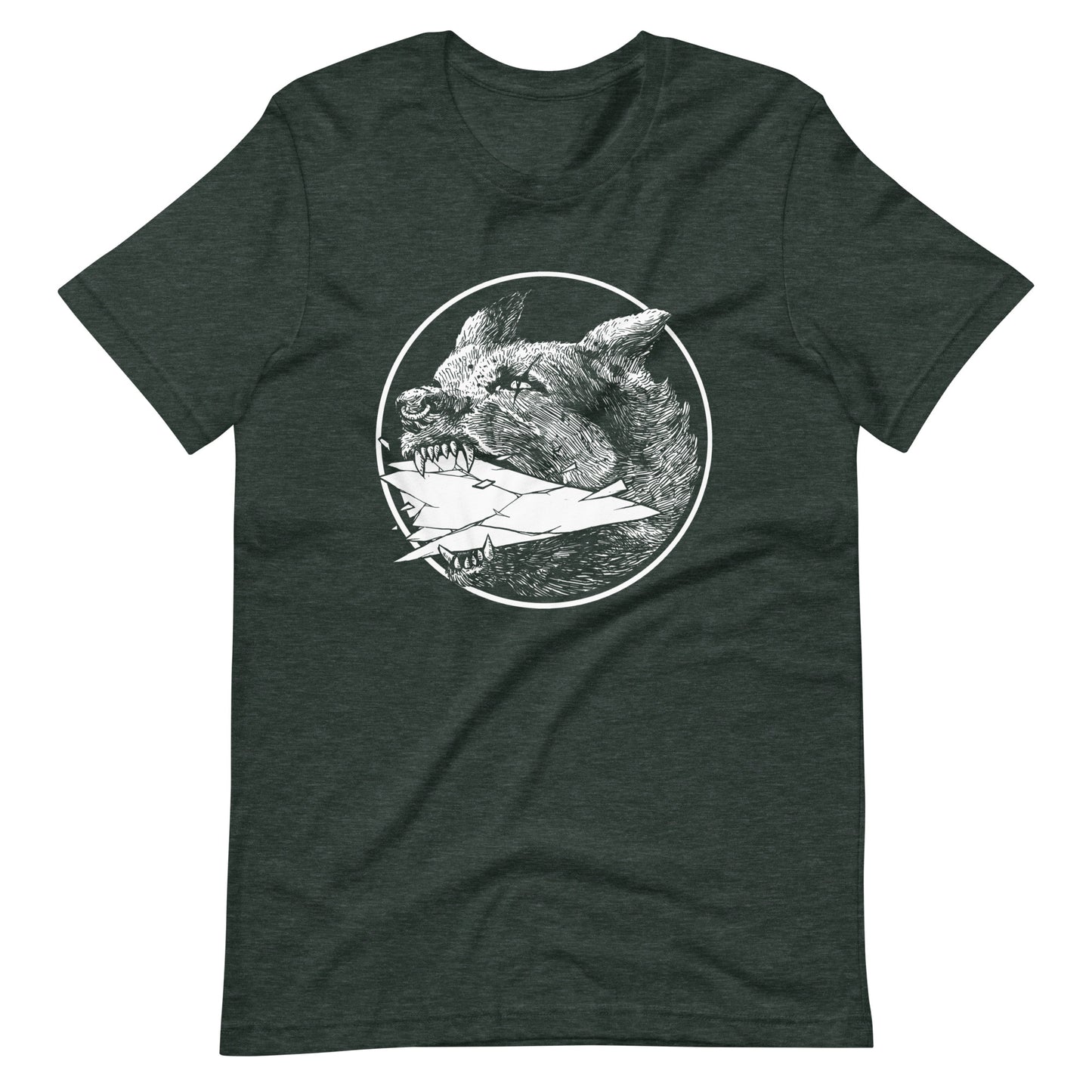 Shard White - Men's t-shirt - Heather Forest Front