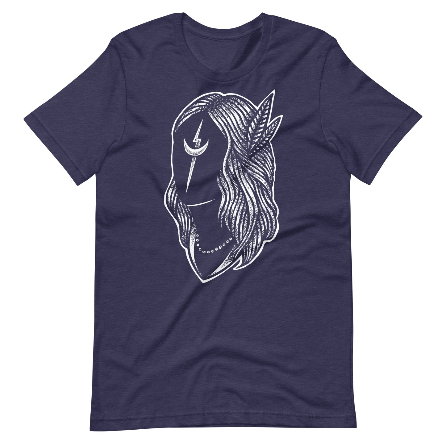 Black Night White - Men's t-shirt - Heather Midnight Navy Front