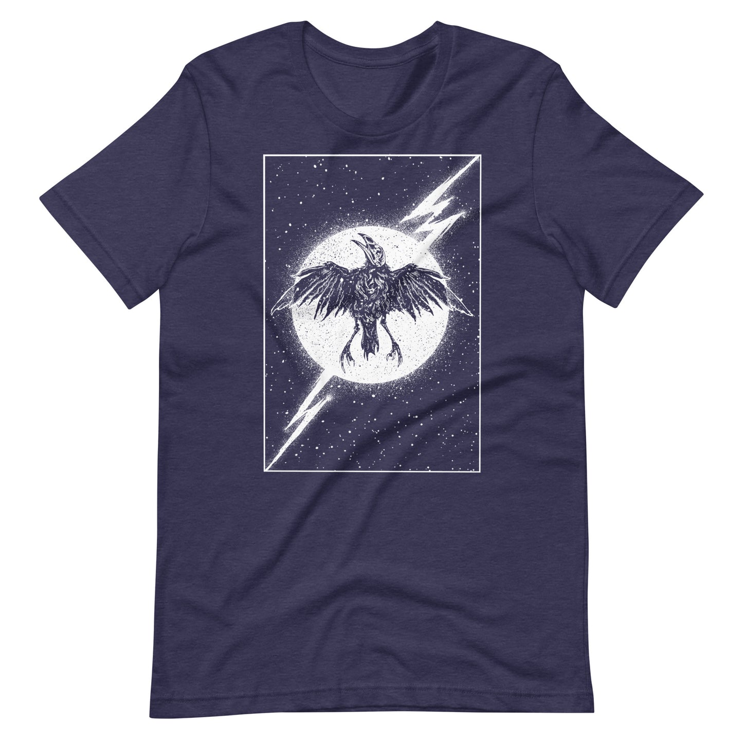 Night Thunder White - Men's t-shirt - Heather Midnight Navy Front